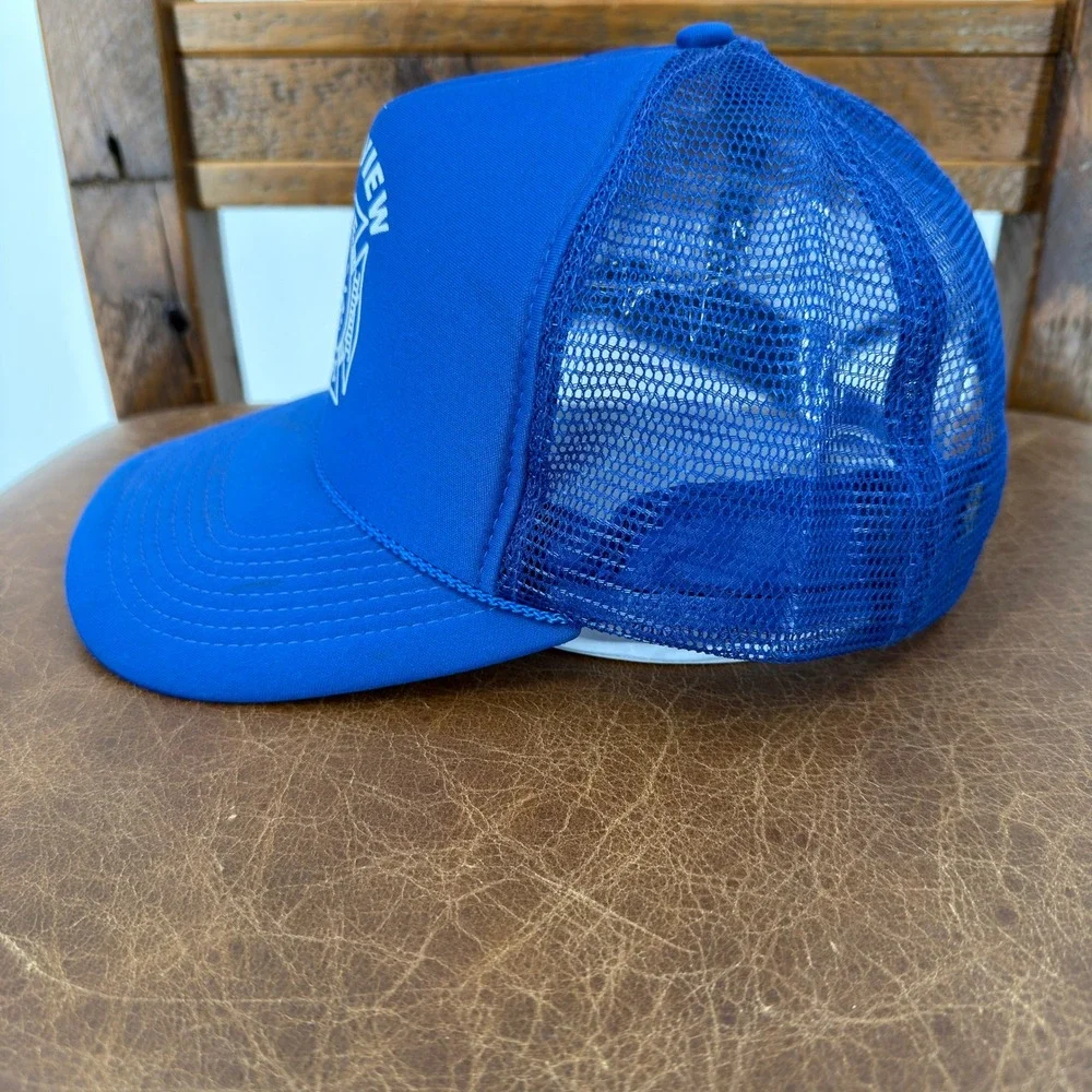 Cobra Caps Lakeview Fire Dept Trucker Hat Unisex OSFA Blue Good Snapback Mesh